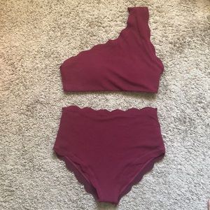 One shoulder strap 2piece bikini NWOT*